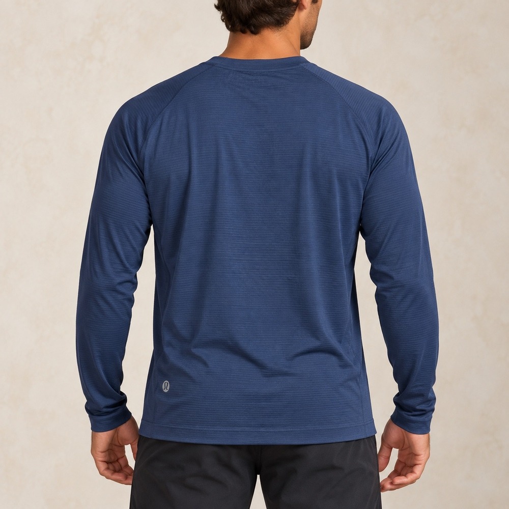 Lululemon Metal Vent Tech Long Sleeve Shirt Mens Medium Blue LM3FHKS CLBL